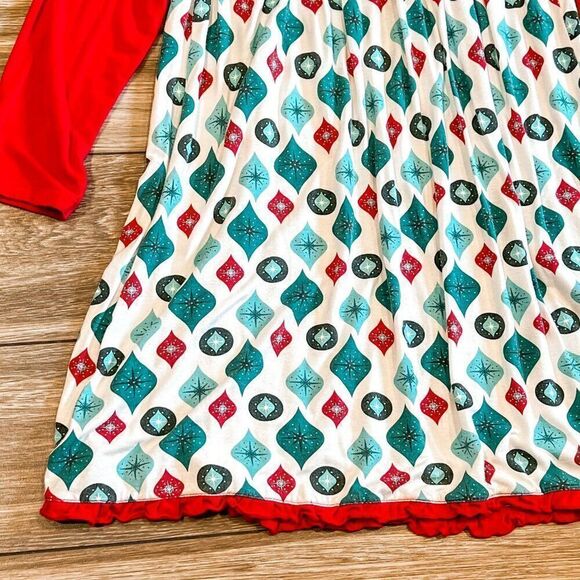 Kickee Pants Ornament Holiday Swing Dress Size Small 6-8 - Picture 2 of 6